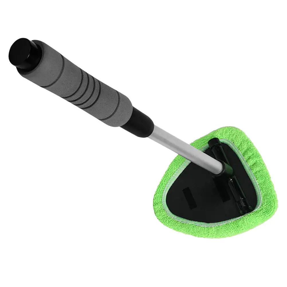 1Pcs Car Window Cleaning Tool Windshield Cleaner Retractable Handle Brush Triangular Head Easy Clean Glass Windshield Cleaner