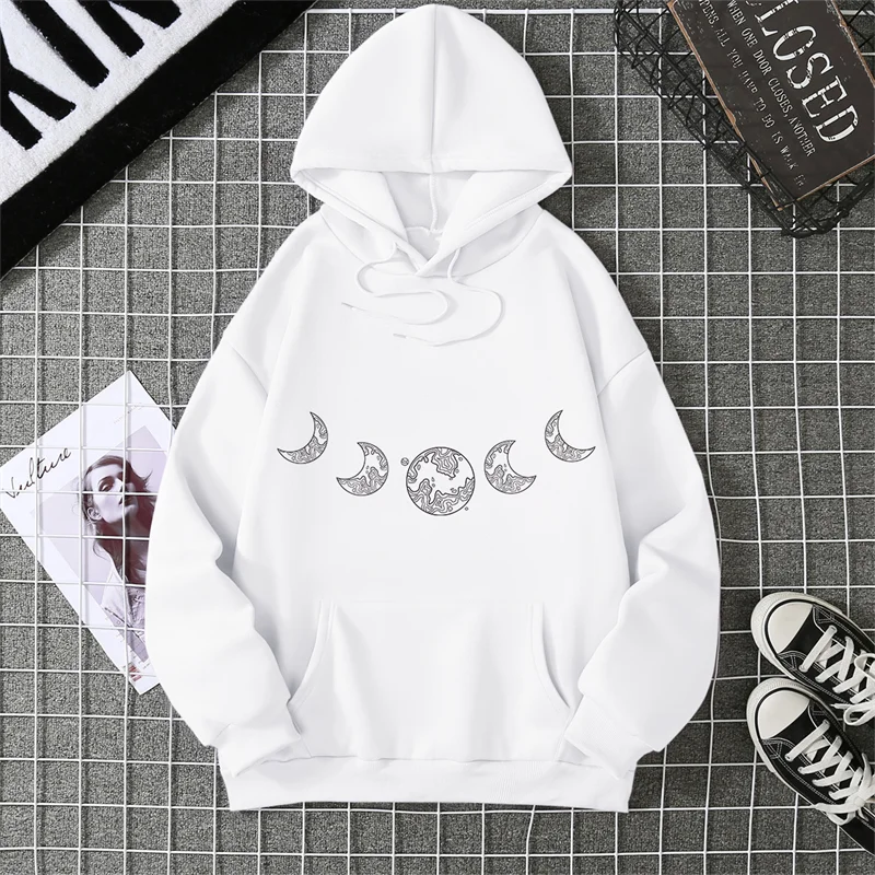 Mond Druck Hoodies für Frauen Männer Harajuku Sommer T Shirt Neue Mode Schwarz Tops Lustige Weibliche T-shirt Casual Tee Frau Kleidung