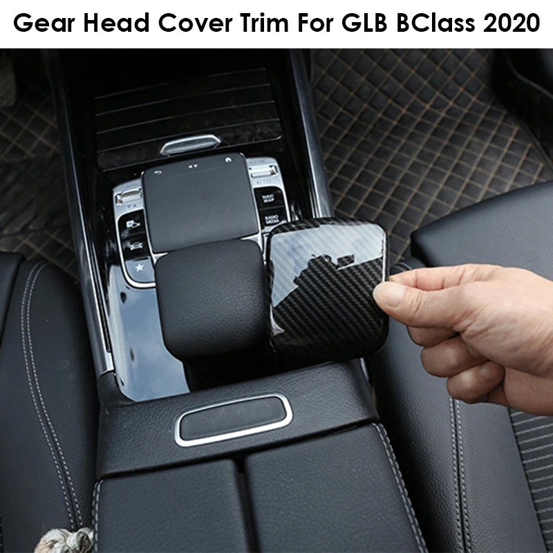 Top!-auto Carbon Fiber Center Control Armlehne Box Kopf Abdeckung Getriebe Kopf Abdeckung Trim Für