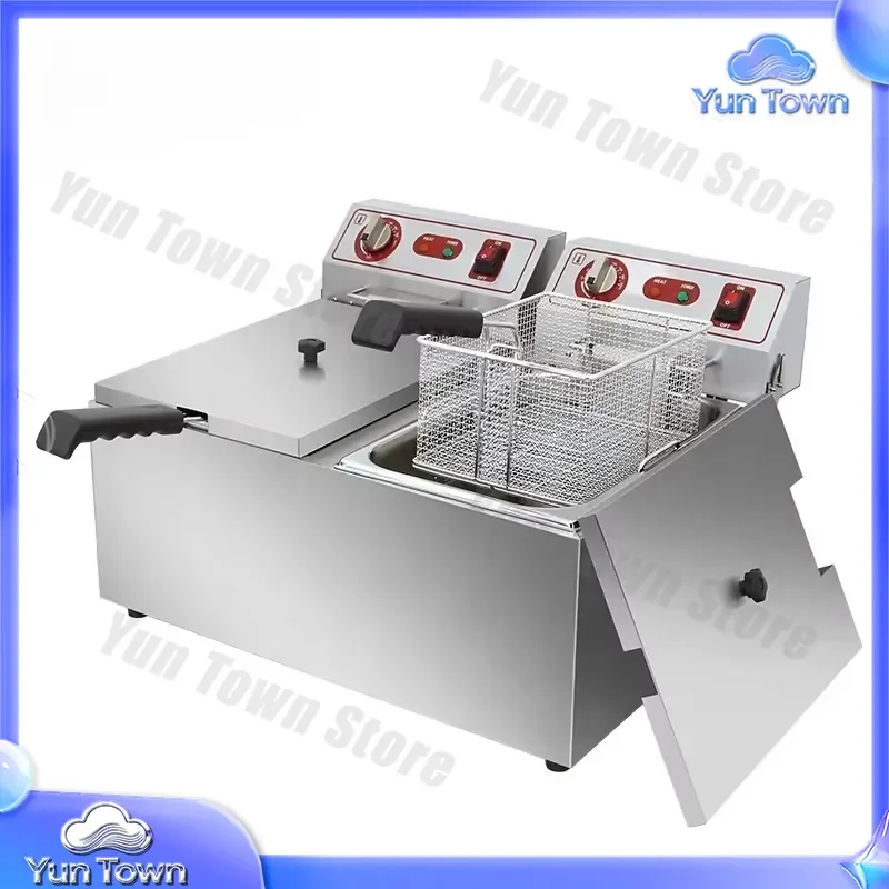 Commercial Electric Double-Cylinder Fryer for Large-Scale Operations Heat Transfer Oil Furnace Commercial Deep Fryer