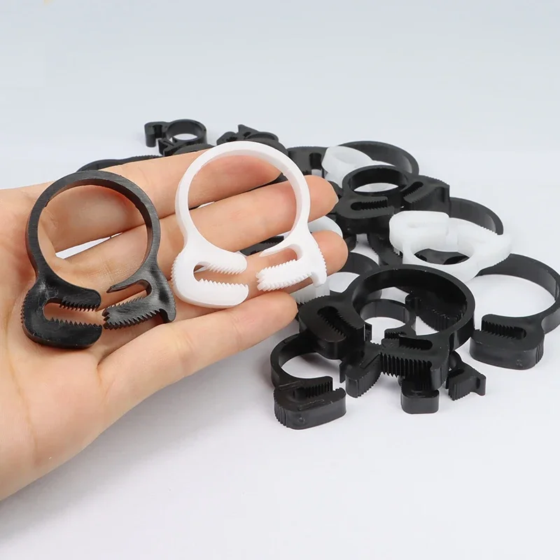 5Pcs Plastic Hose Clamps 3.8-80mm Adjustable Plastic Hose Clamp Ratchet Type Pipe Clip Water Fuel Air Tube Hose Fitting Fastener