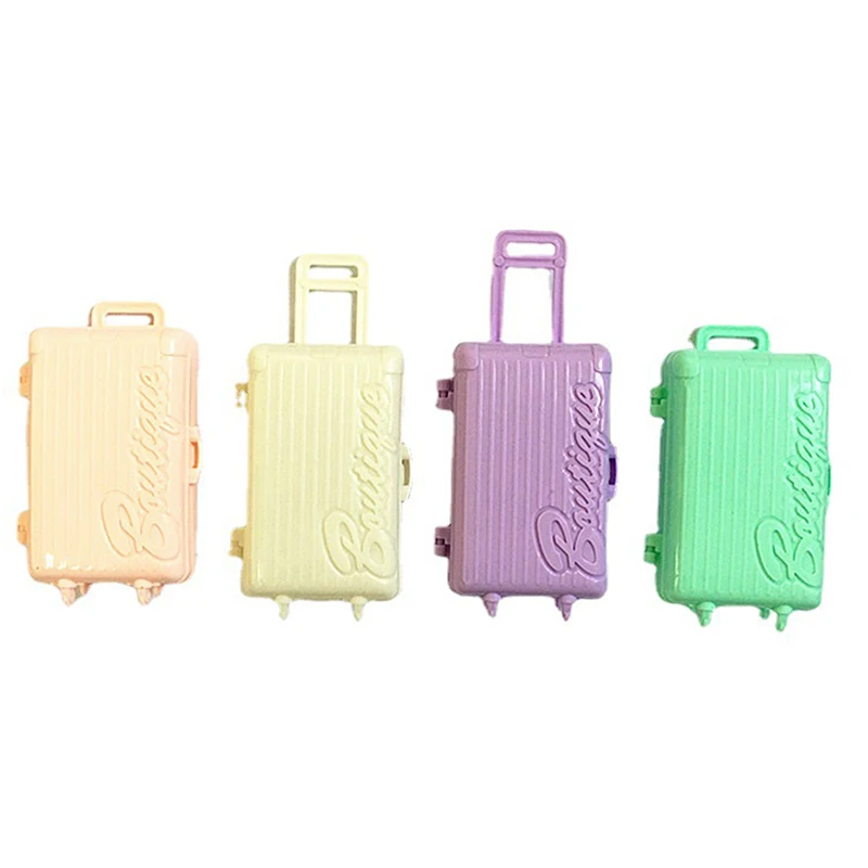 【F】Suitcase Doll Accessories Shopping Outdoor Travel Storage Box Clothes Shoes Accessories Toys Pull Box 13.6g