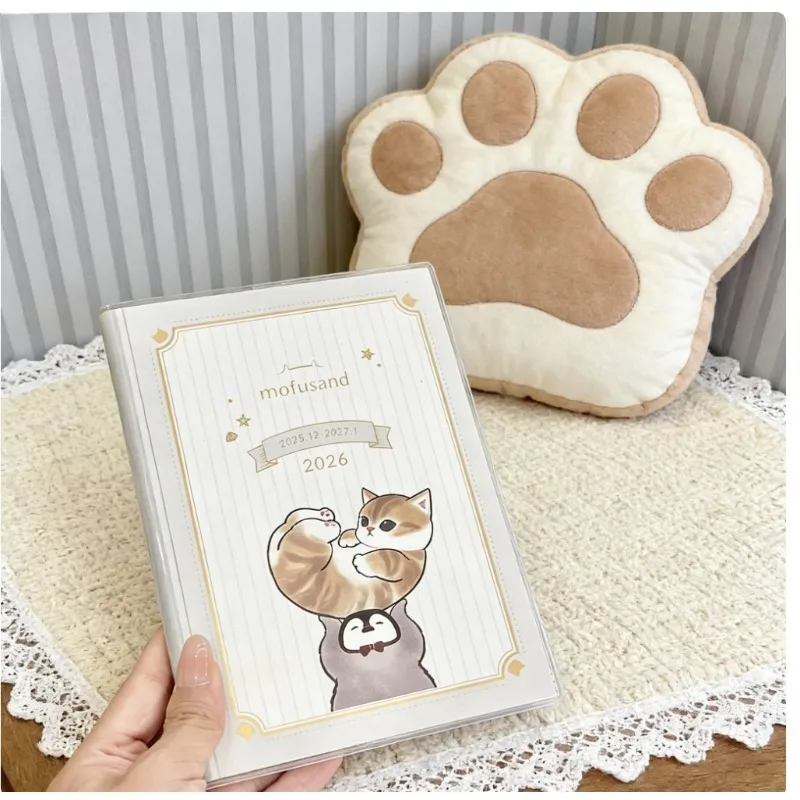 Kawaii 2026 Cat Planner للطلاب - كتاب جدول تصميم ياباني لطيف مقاس A5، مذكرة رائعة ومجلة دراسة هدية