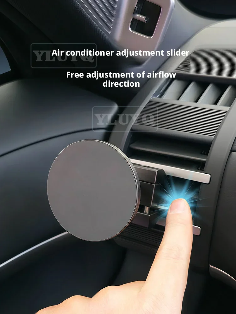 For BYD Ti7 Fang Cheng Bao Titanium 7 Leopard Phone Holder Wireless Charging Magnetic Car Mount Al Alloy Interior Accessories