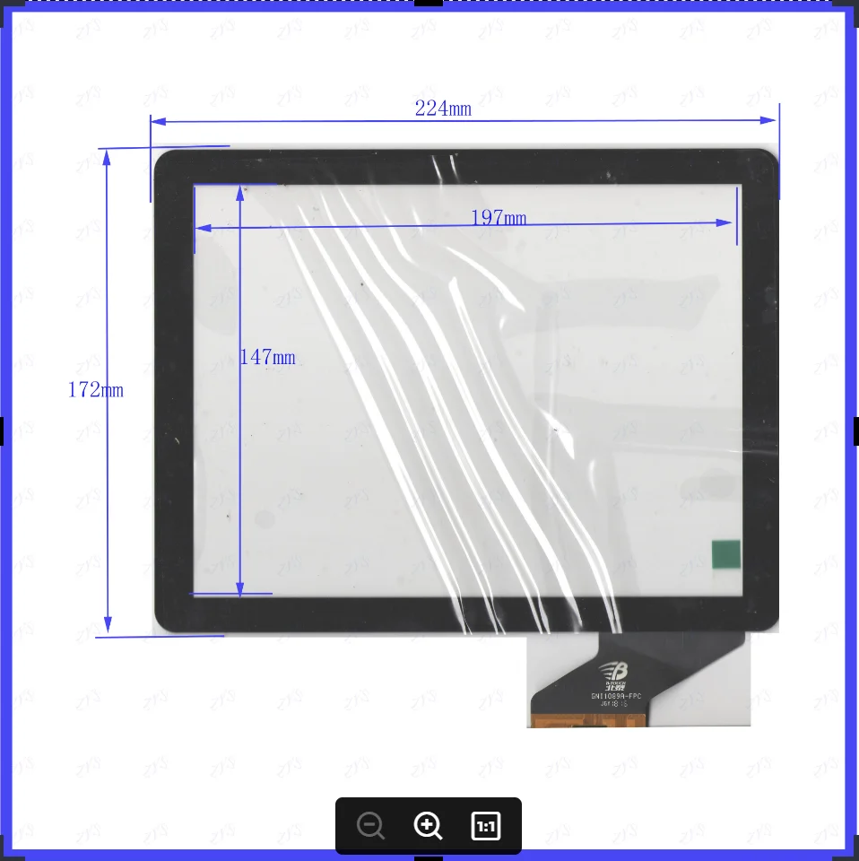 Freeshipping GN11089A 224*172mm 10.1inch Capacitive Screen