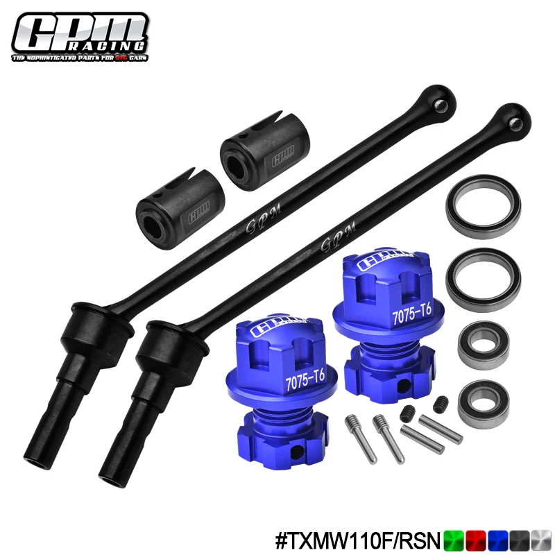 Carbon Steel Front/Rear Extend Cvd Shaft (110Mm) With Alloy Wheel Lock & Hex Claw For TRAXXAS 1/10 MAXX W/WIDEMAXX