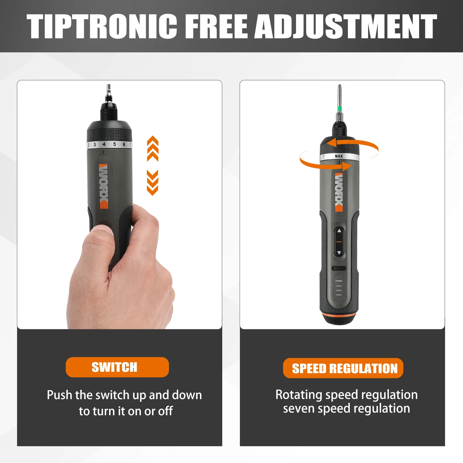 Worx 4V Electrical Screwdrivers Set WX242 Portable Smart Cordless Power Screw Driver Mini Electric Drill Home Repair Power Tool