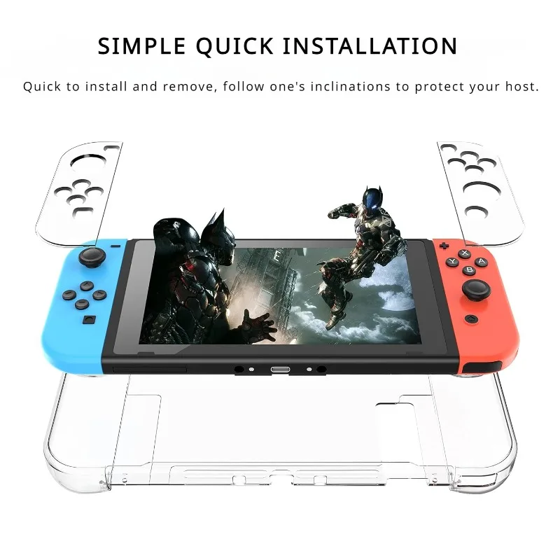 

Dockable Transparent Case for Nintendo Switch Protective Case Cover for Nintendo Switch and Joy Con Controller