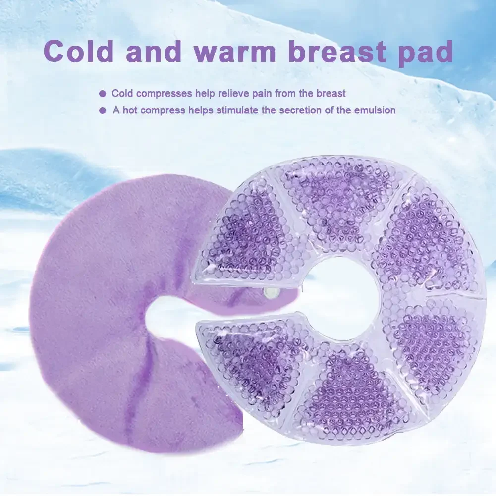 Breast Therapy Pack Chest Stickers Ice Pack Pads Hot or Cold Use for Pain Relief Nursing Mother Hot Cold Breastfeeding Gel Pads