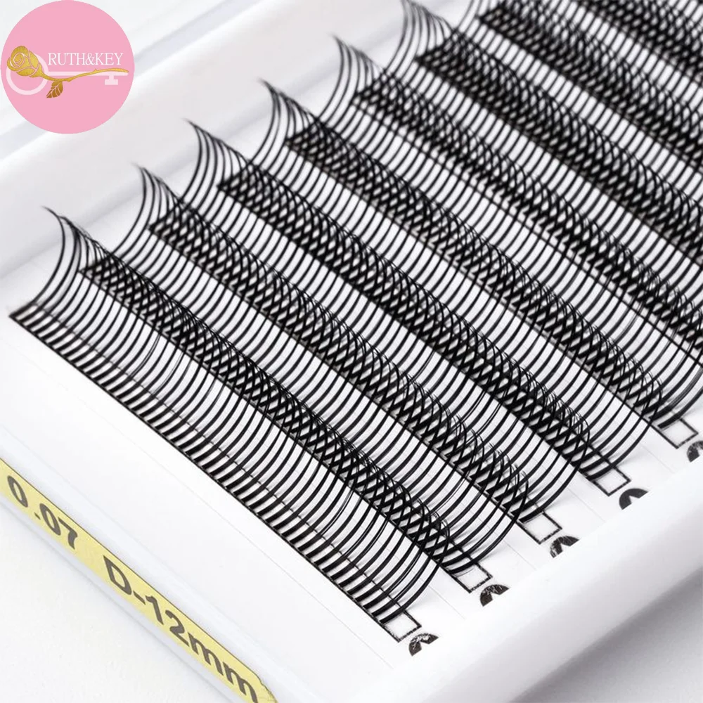 5D ciglia di alta qualità extension ciglia easy fan volume 0.07mm fatto a mano in seta coreana 5D Flower God Comic Fairy Eyelashes