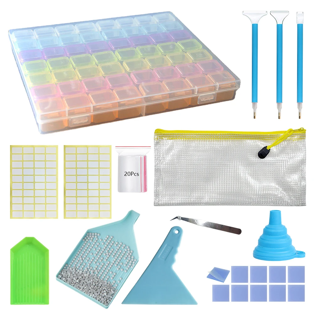 

Diamond Mosaic Pen Painting Point Drill Bead Container Organizer Tools Paint Storage Box Kit Containers Wax Accessories Kits Art