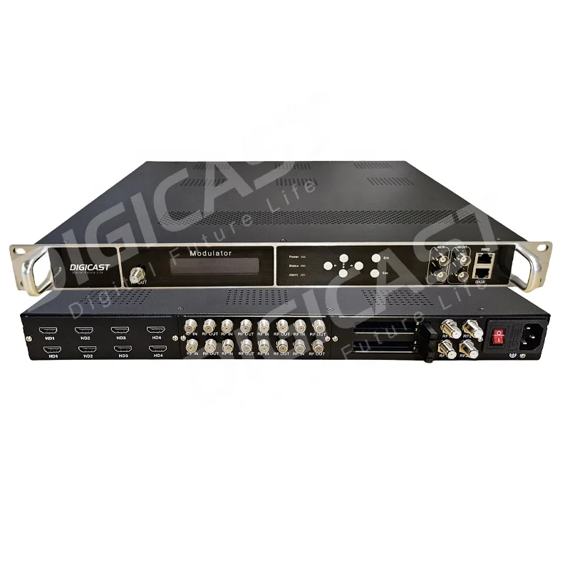 CATV Digital Modulator Encrypted DVBS2 to DVBT AS Tuner to RF QAM RF Cam Card Transmodulator