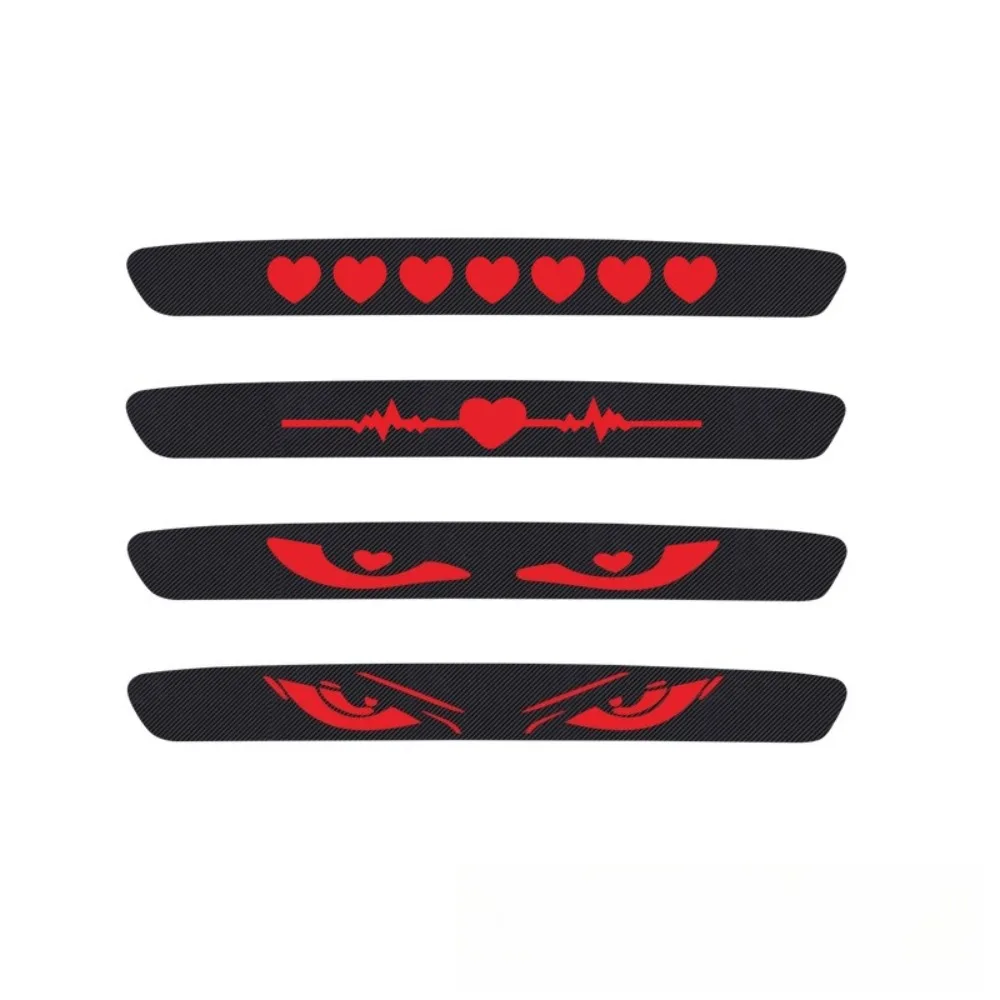 1Pcs Car High Mounted Brake Light Sticker, Heart-shaped Lightning Tail Light Sticker, Headlight Sticker Decoration