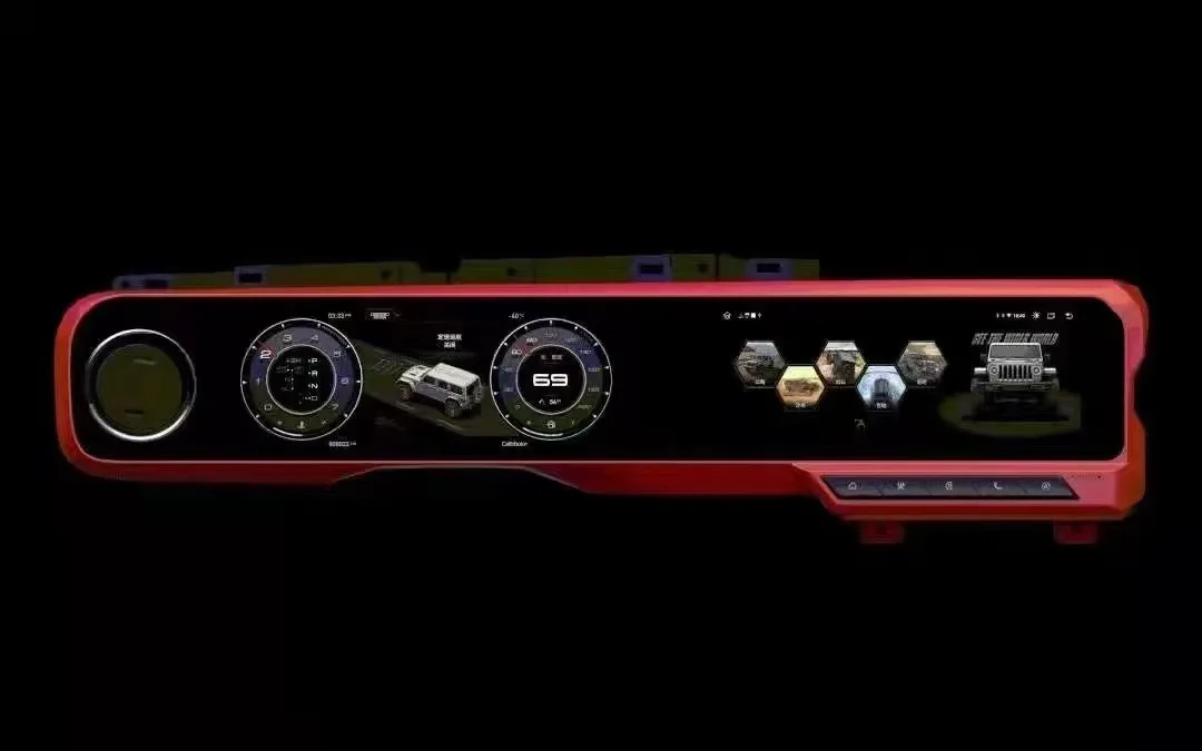 Digitale Dashboard Panel Virtuele Instrumentenpaneel CockPit LCD Snelheidsmeter Voor Jeep Wrangler JL 2018-2023