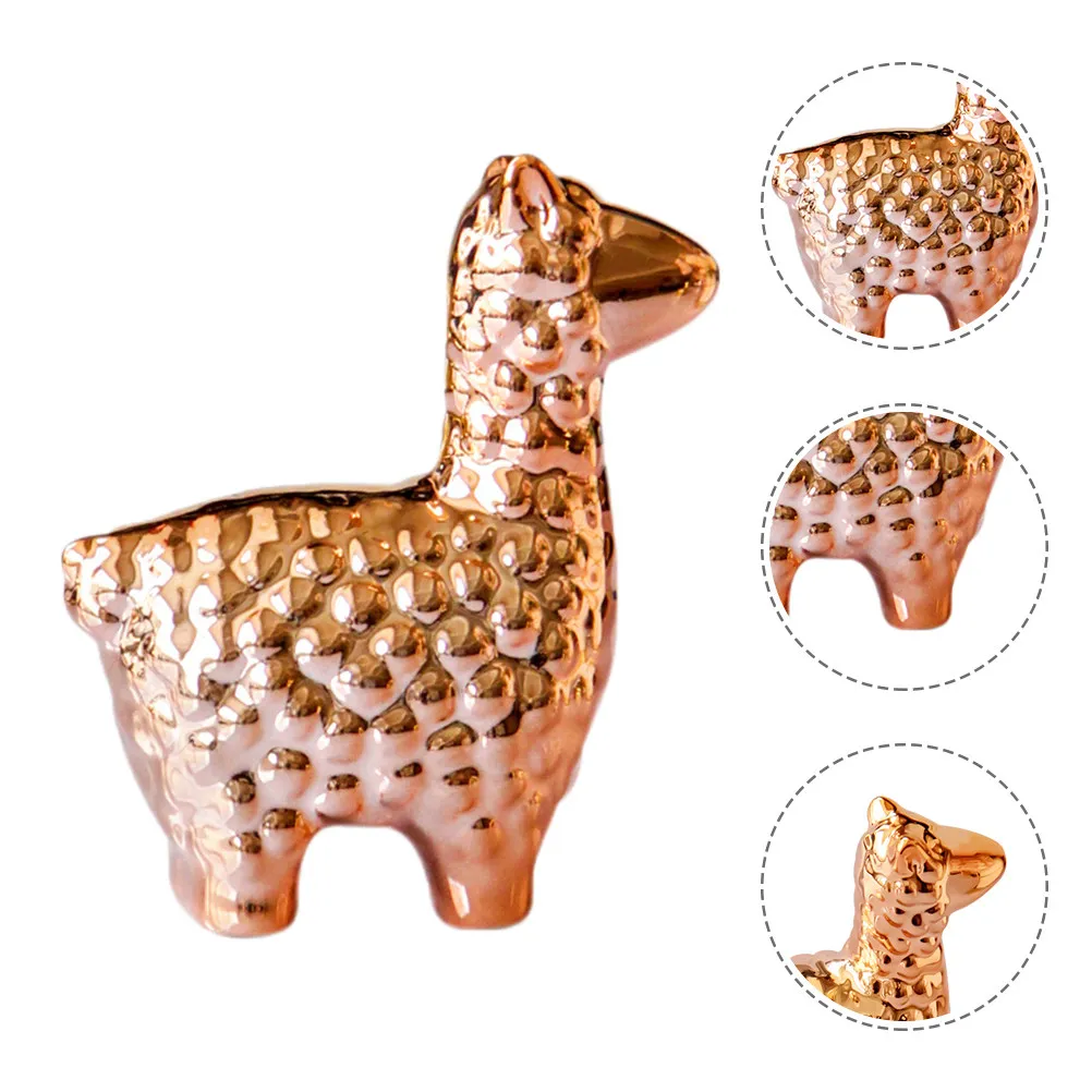 

Ceramic Alpaca Adornment Minimalist Generous Design High Grade Wear Resistant Material Office Desk Home Decor Alpaca Decoration