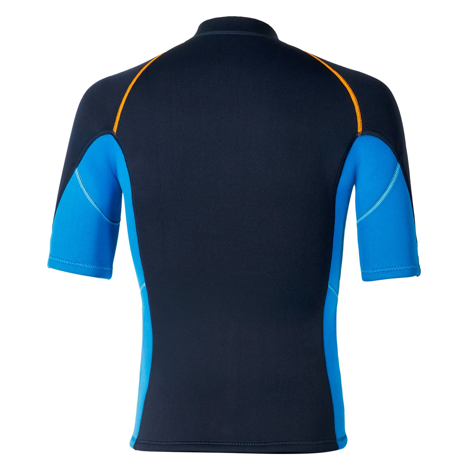 Mens Swim Tops Swimwear Beachwwear Short Sleeve Front Zip Wetsuit Top 1.5mm Neoprene Tops for Swimming Diving Surfing Snorkeling