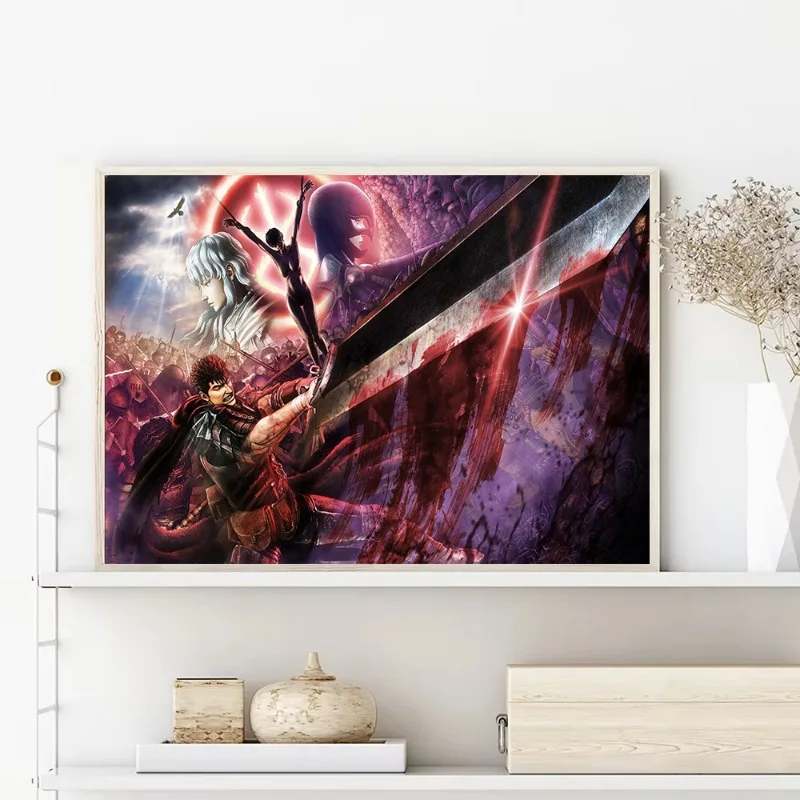 Japanese Cartoon Anime Berserk Poster Wall Art Prints Canvas Painting Wall Decor Bedroom Living Room Home Decor