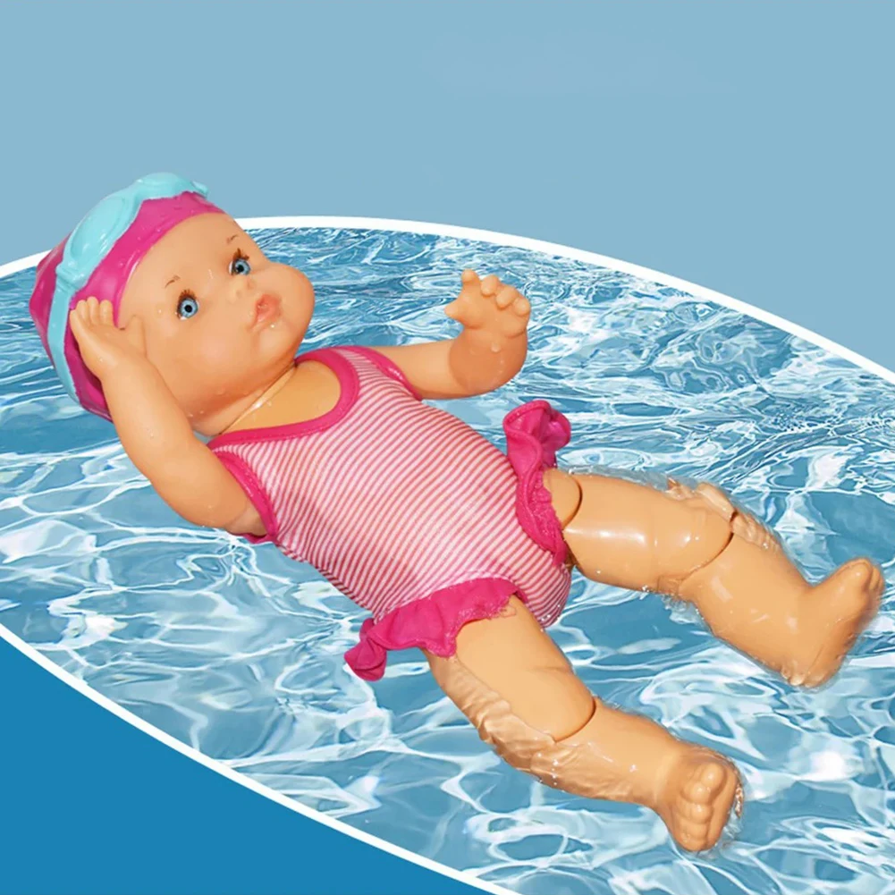 

Swimming Doll Waterproof Swimmer Doll with Movable Joint and Detachable Suit Baby Bathtub Toy for Girls Birthday Gift for Kids