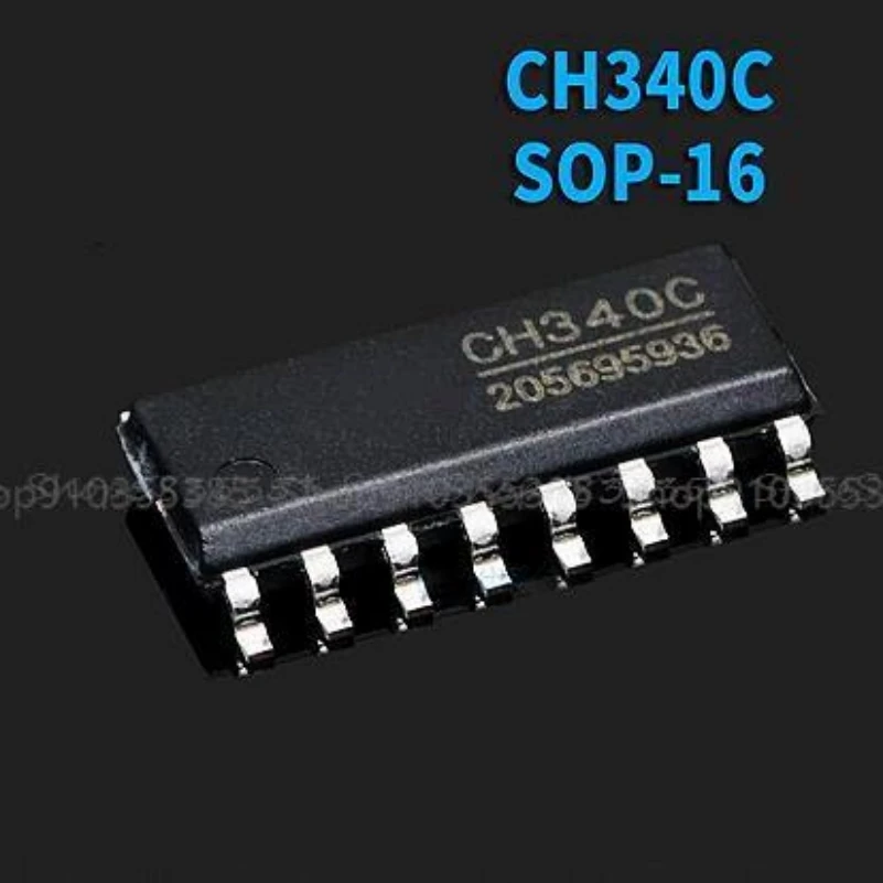 100pcs New CH340C SOP-16 USB to serial port chip