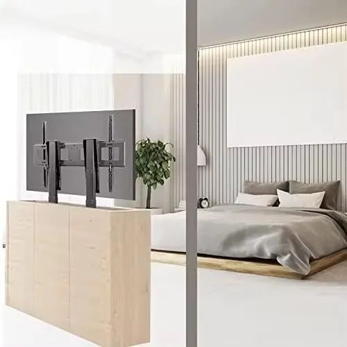 Electric Hidden TV Cabinet Lift Automatic System With Remote Controller Double Column TV Lift Motorized