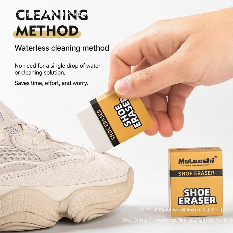 Suede Nubuck Cleaning Eraser Wear-Resistant Dry Scuff Remover Water-Free Wiping Gadget Eliminates Blemishes on Pale Trainers
