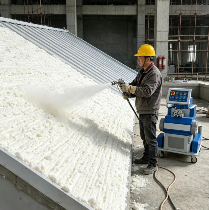 New Design PLC Polyurea Spray Machine Hydraulic Waterproof Coating Polyurethane Foam Sprayer Two Component Touch Screen for Sale