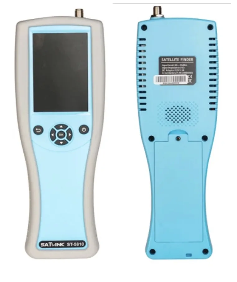 SATLINK ST-5810 يدعم ATSC 1.0 و 3.0 ISDBT DVB C2/C DVB-S2 DVB T2 ISDB-T مكتشف MPEG-4 H.265 3.5 بوصة تحليل الطيف
