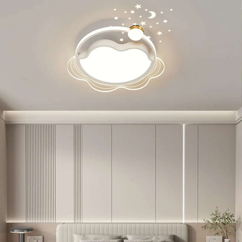 Foco de flores LED de techo, iluminación moderna para dormitorio, sala de estar, balcón, lámpara Interior, lámpara de decoración Interior para el hogar, color negro