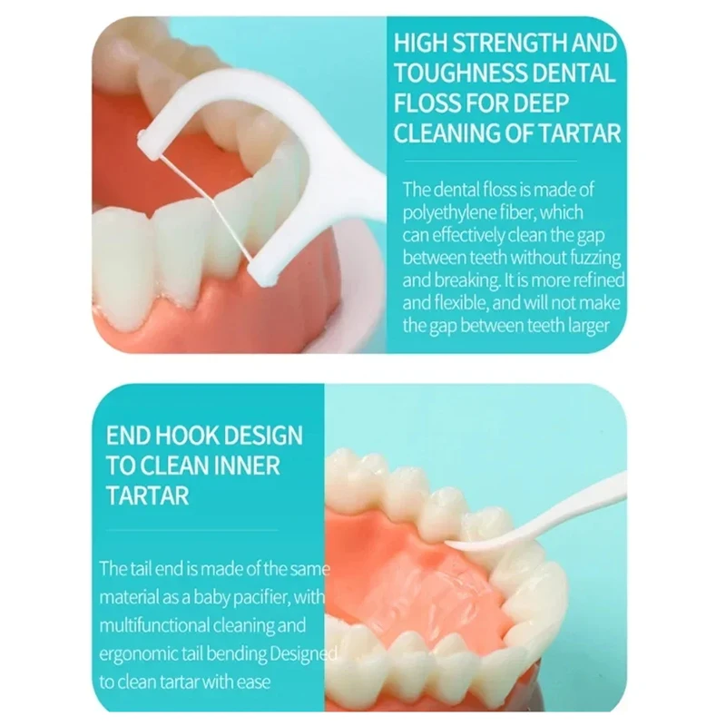 1/2/3/5/10 صندوق محمول يمكن التخلص منه خيط تنظيف الأسنان مسواك بلاستيكي عالي التوتر خيط تنظيف الأسنان صندوق خيط تنظيف الأسنان ﻿ العناية بالفم