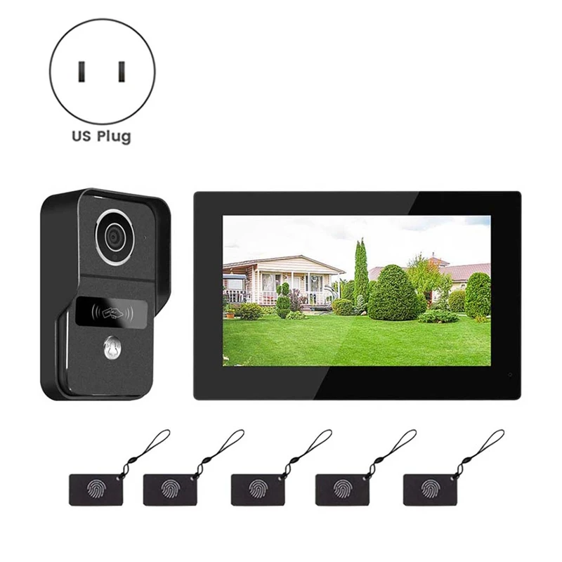 7 zoll 1080P Wifi 2-Draht Intercom Türklingel Video Intercom System Forhome Türsprechanlage Wifi Tuya Touch Monitor UNS Stecker