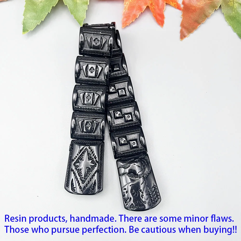 NJ207 جديد CHETKI ستار مصبغة النرد الذئب نظرة القمر بوكر ثلاثية الأبعاد الراتنج يمكن طي وتدوير الصلاة التأمل الإغاثة مسبحة الضغط