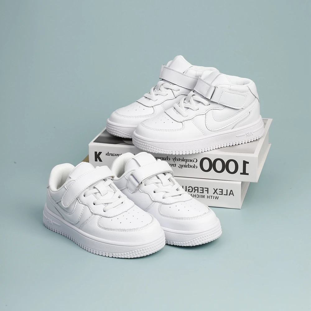 Baskets décontractées confortables pour enfants, chaussures de course pour enfants, chaussures de tennis blanches pour garçons et filles