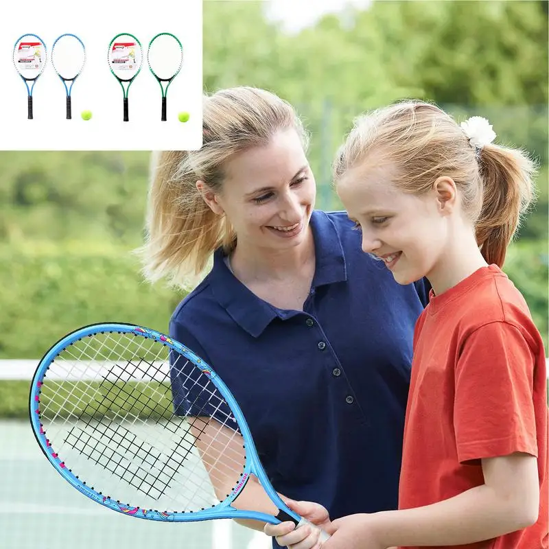 Kids Tennis Rackets With Tennis Ball Tennis Trainer For Children Beginners Parent Child Educational Sports Game For Outdoor