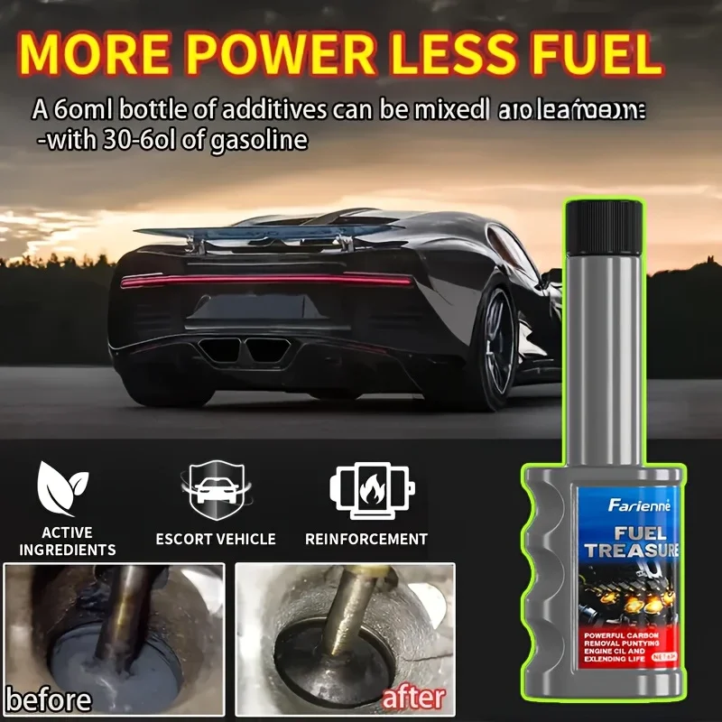 High performance fuel system care kit for automobiles, reducing carbon stains, restoring engine performance, reducing fuel consu
