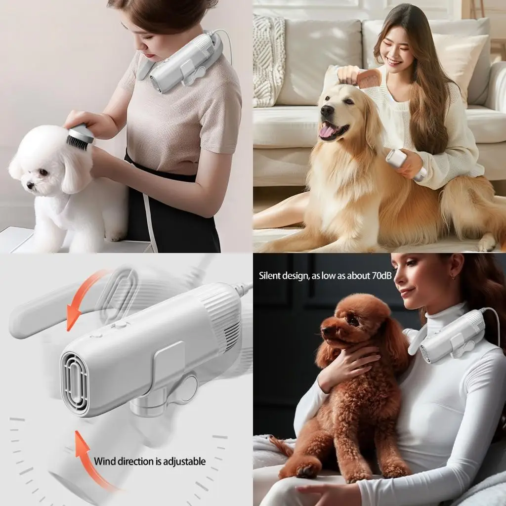  Flexible Animal Hair Dryer With Cool Warm Hot Air configuration For Household Needs