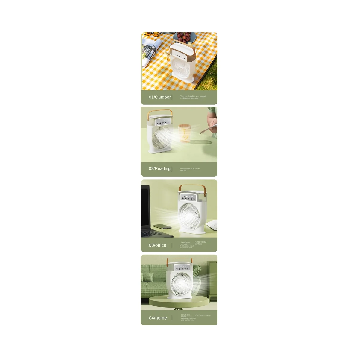 Portable Air Conditioner Fan 5-Hole Spray Air Cooing Mini Personal Fan Electric Fan Humidifier Table Fan -C-ABLM