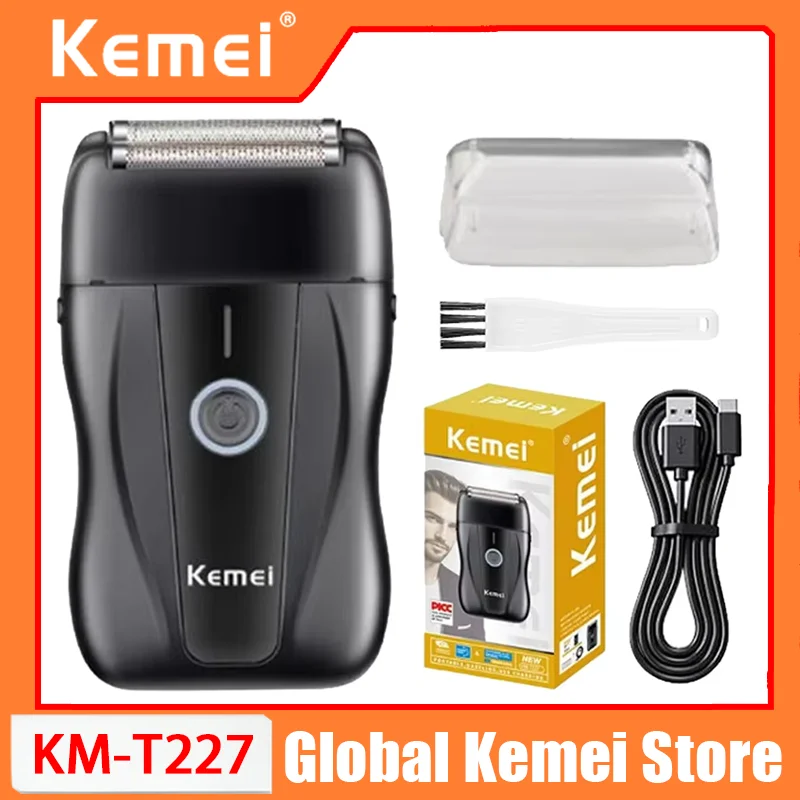 

Kemei KM-T227 reciprocating electric shaver high-speed beard shaver men's USB charging shaver exquisite gift