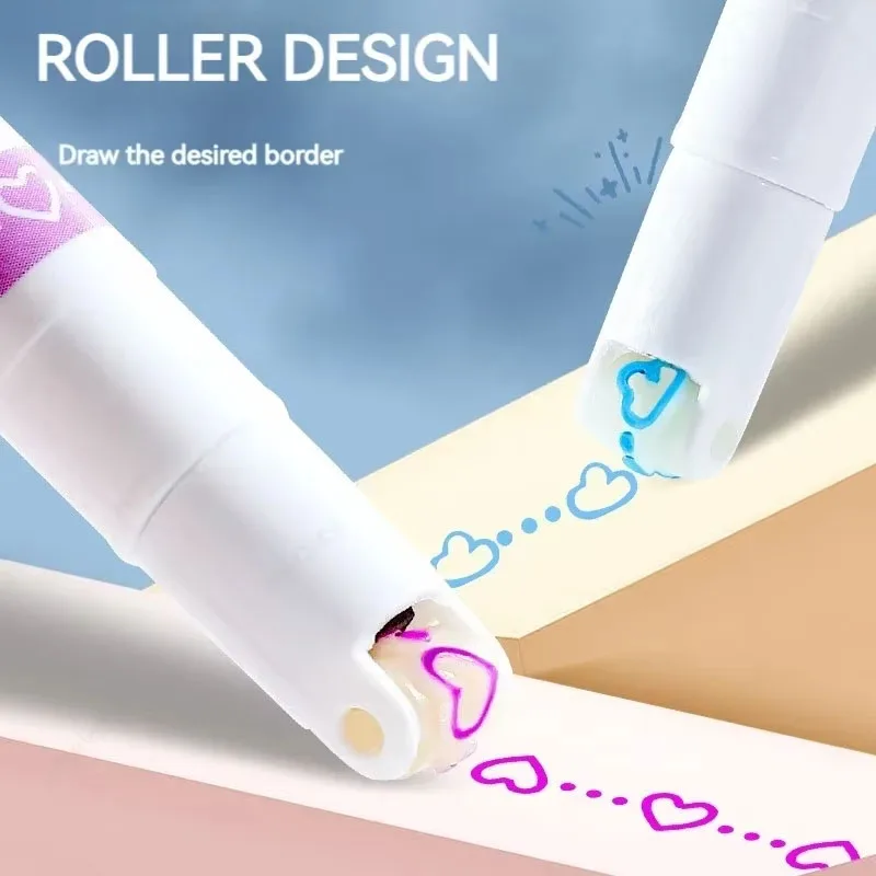 6/3 stücke Blume Form Umriss Stifte Highlighter Marker Kurve Roller Spitze Stift Schreibwaren Schule Bürobedarf Geschenke – Detail 2