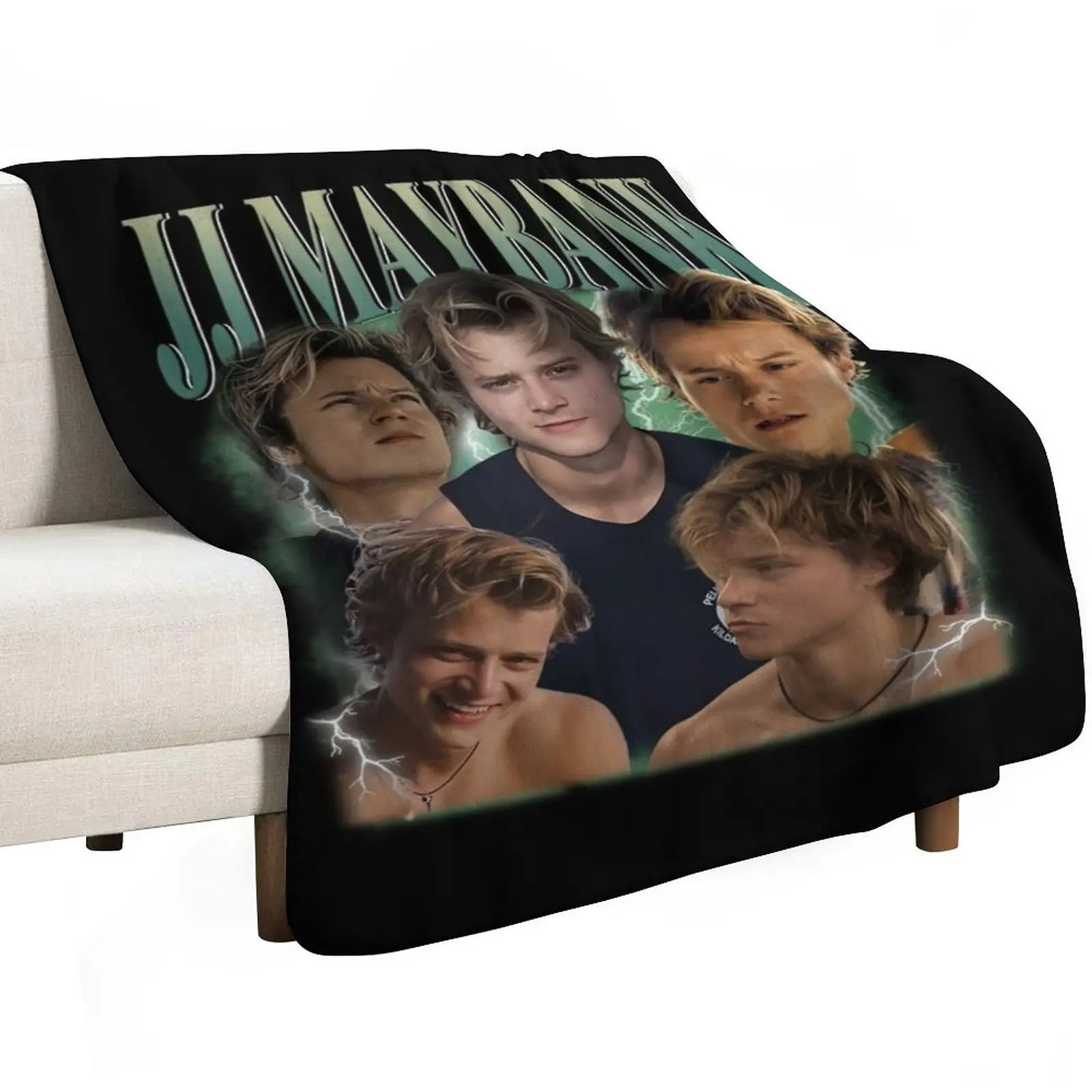 Retro JJ Maybank Vintage Bootleg 90s Style Throw Blanket sofa bed Quilt Kid'S For Decorative Sofa Plaid Blankets
