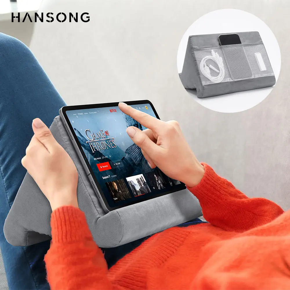 Poduszka z gąbki Uchwyt na tablet IPad Xiaomi Samsung Huawei Uchwyt na tablet Poduszka na telefon komórkowy Poduszka do czytania pod wieloma kątami