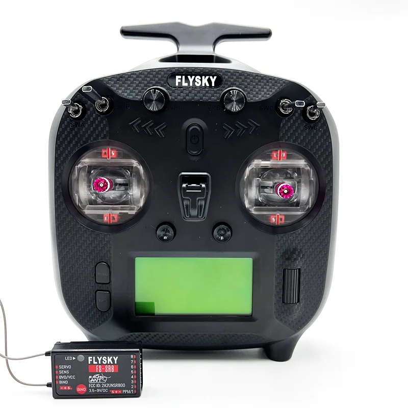 Flysky FS-ST8 st8 2.4g 10ch ant assistente rgb 3.0 transmissor de rádio FS-SR8 receptor sr8 para rc avião carro barco robô fpv zangão