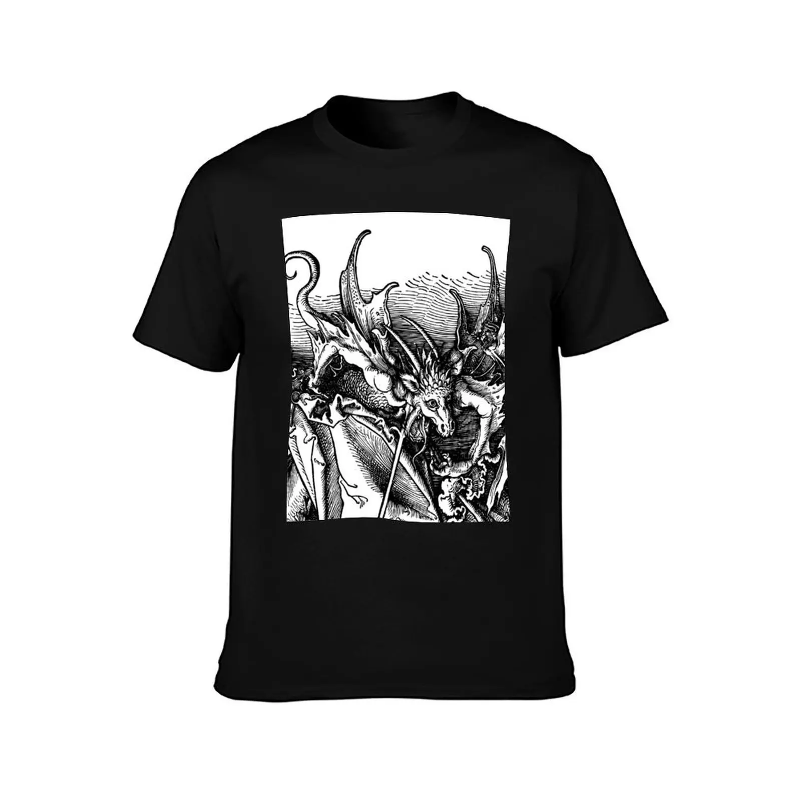 Medieval demon T-Shirt Minimalist Casual Short Sleeve Top T-Shirt