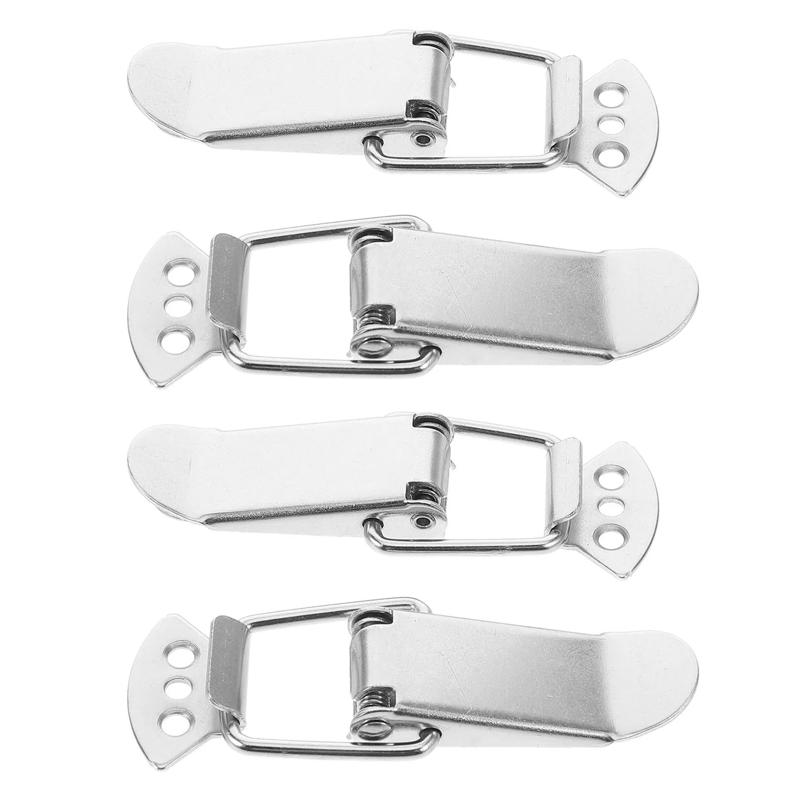 

4pcs Spring Duckbill Latch Durable Metal Hardware Electric Tool Boxes Padlocks RV Cabinet Latch Guard Plate Small Latches