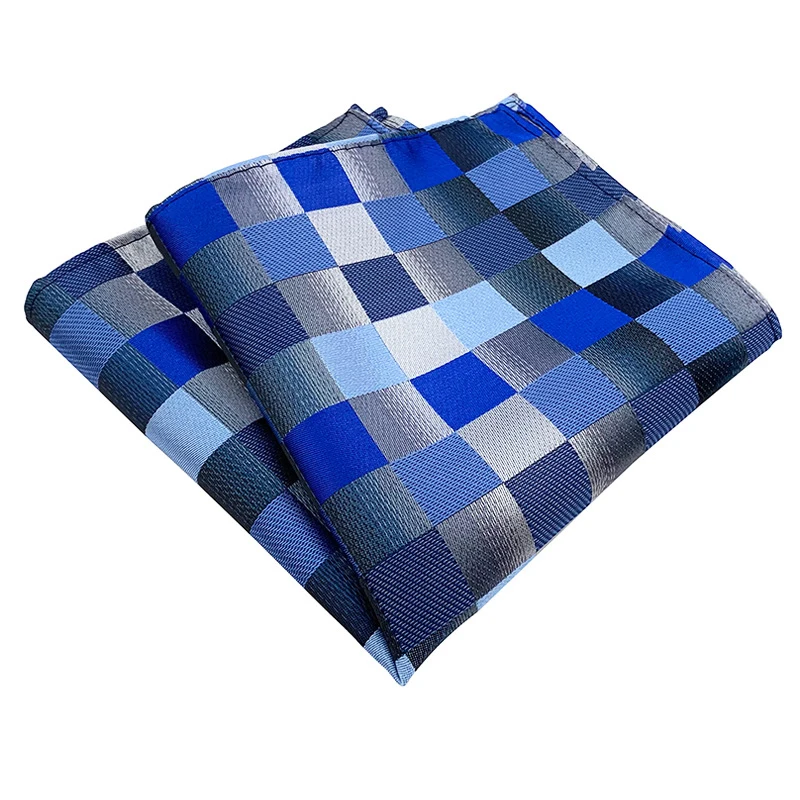 Lenço quadrado de bolso masculino, 25cm, listras florais, xadrez, lenço, toalhas de peito para casamento, festa de negócios, presentes formais