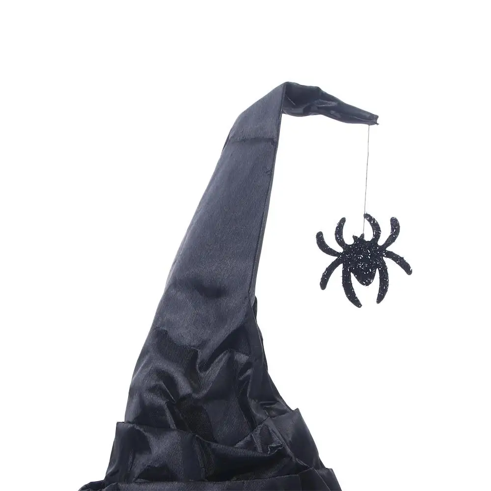 Children Hats Parties Bat Accessories Night club Witch Hats Black Folds Wizard Cap Halloween Hats Sorcerer Caps