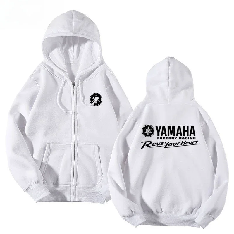 야마하 공식 정품 모터사이클 레이싱 프린트 가을 신상 유니섹스 풀 집업 보온 플러스 사이즈 스포츠 라이딩 재킷