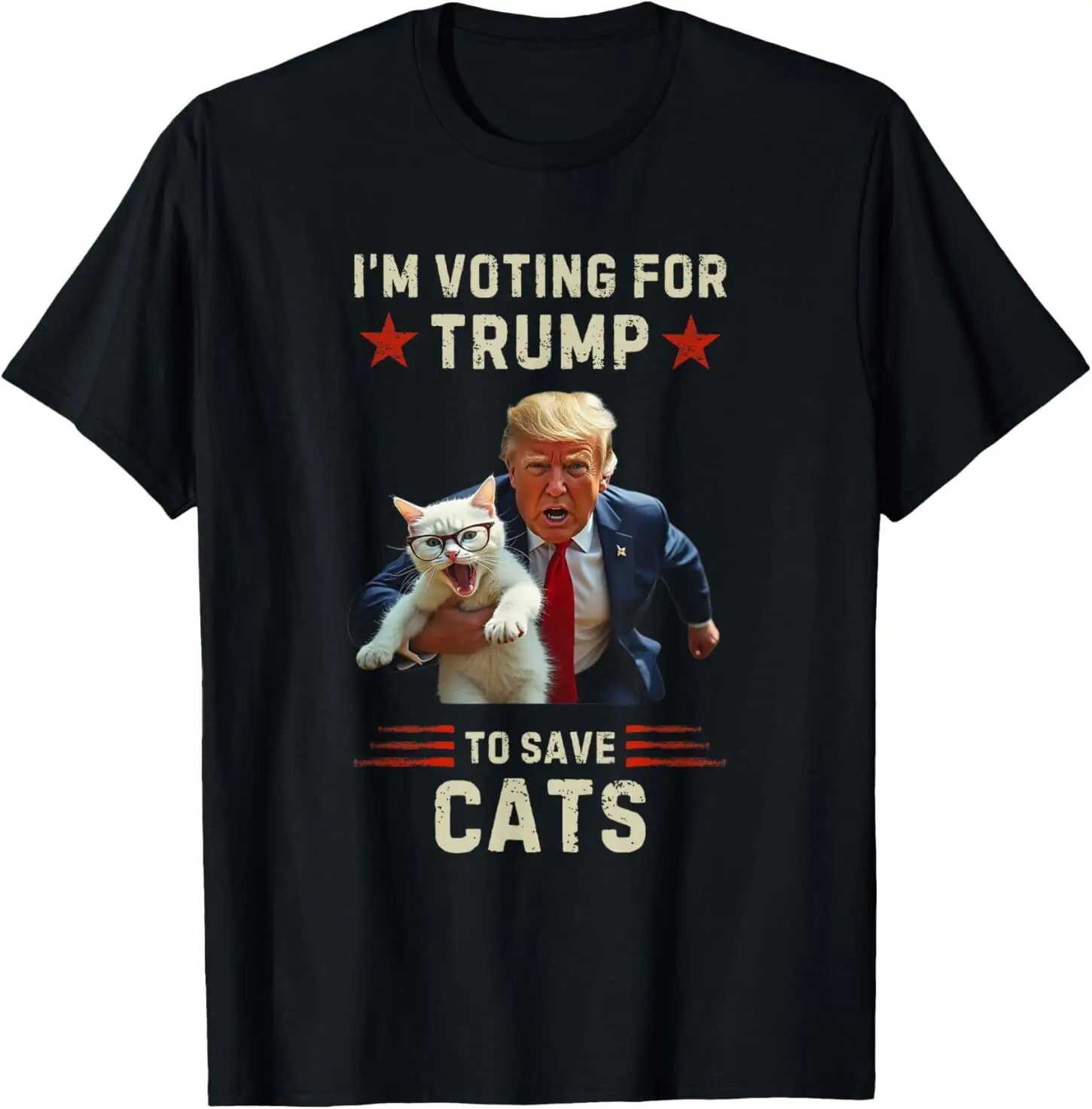 Vote Trump 2024 To Save Cats From Being Eaten T-Shirt