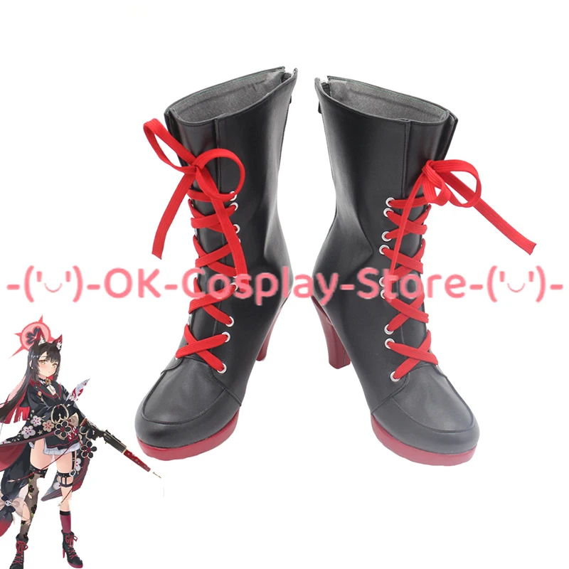 Kosaka Wakamo-Chaussures de Cosplay en Cuir PU, Bottes de Carnaval d'Halloween sur Mesure