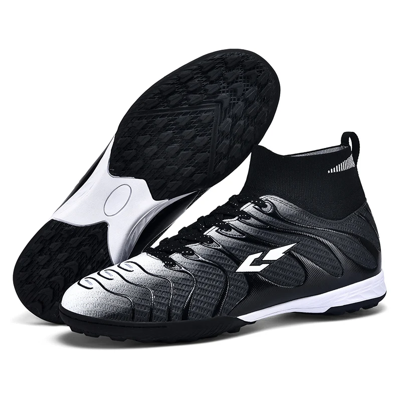 

2024 Men's Soccer Shoes Large Size Ultralight Football Boots Boys Sneakers Non-Slip AG/TF Soccer Cleats Ankle Boots Unisex