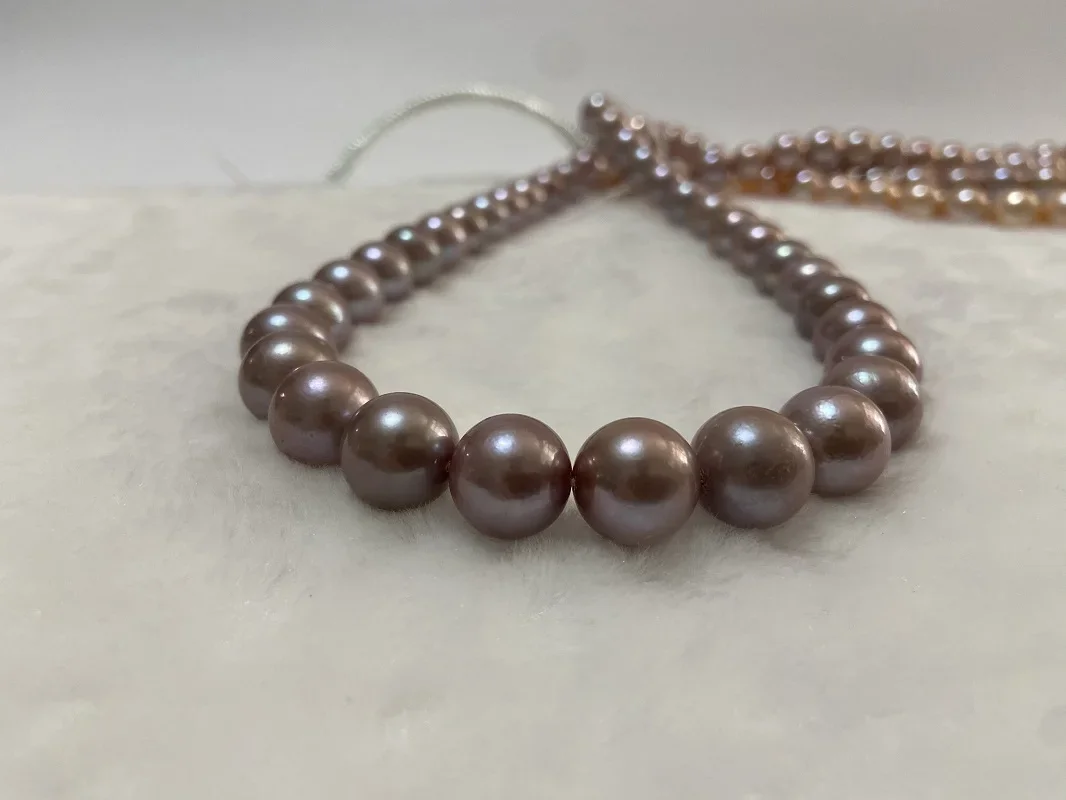 

Huge Natural 11-13mm Sea Gneuine Round Purple Pearl Necklace for Women Jewelry Wedding Party Gifts Pendnat 925 Sterling Silver